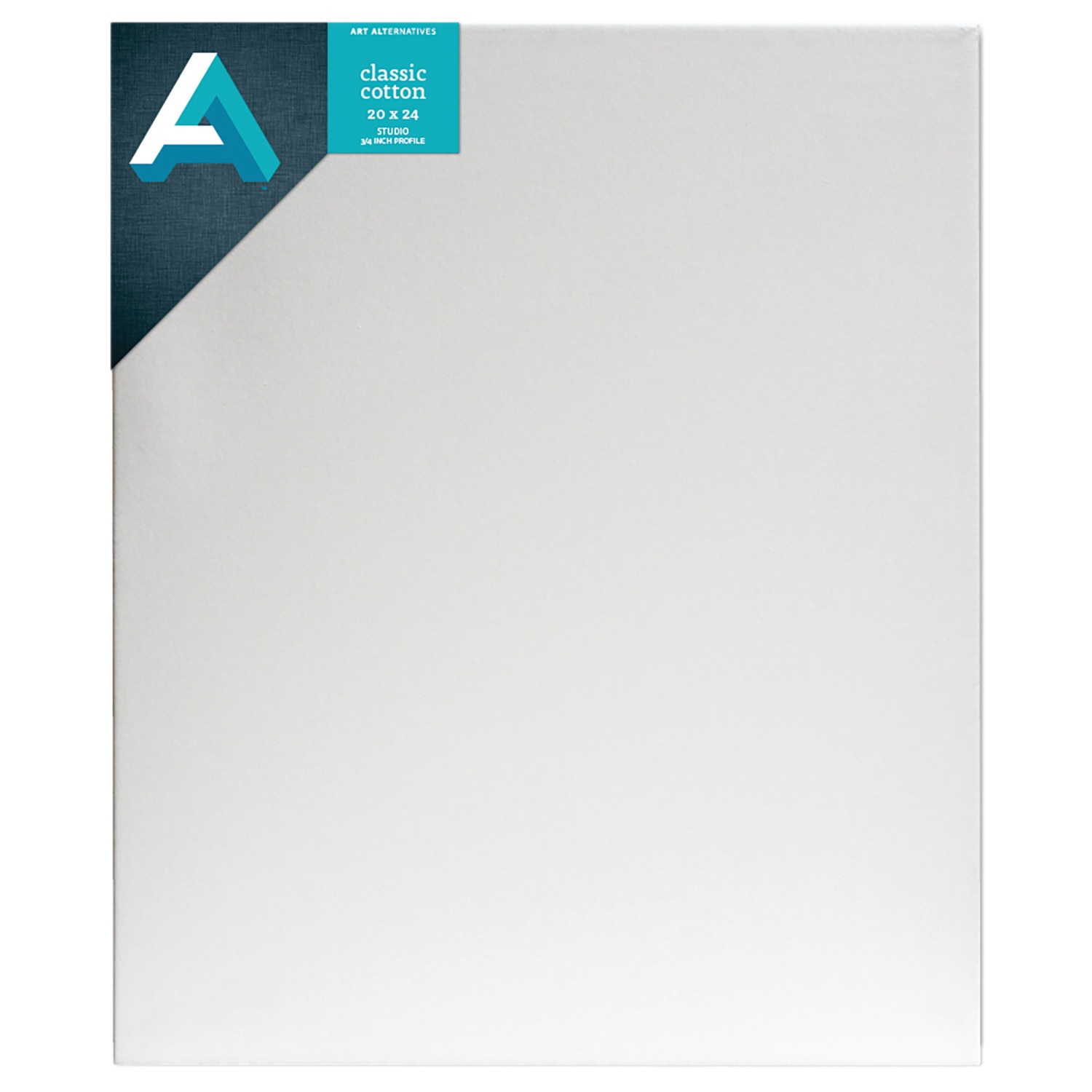 Art Alternatives Classic Cotton Stretched Canvas, Studio, .75" Profile, 20" x 24"