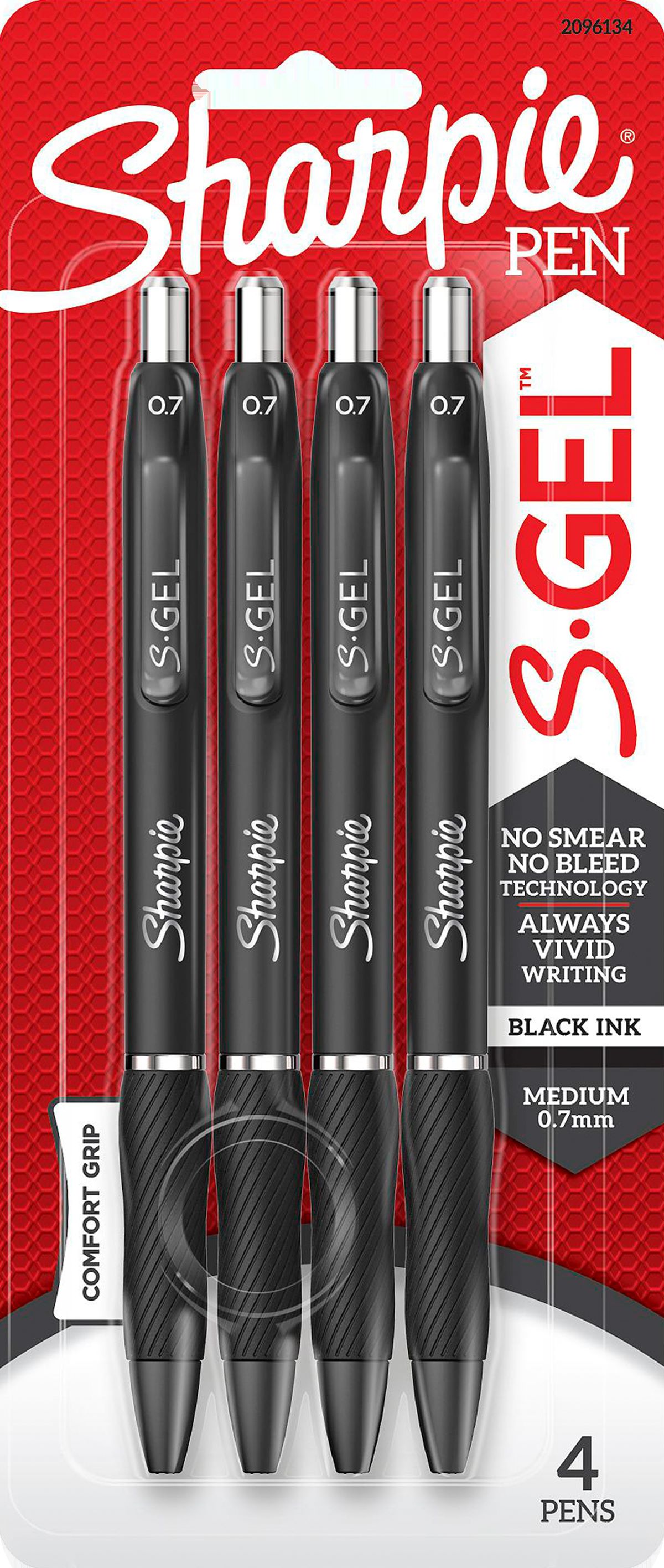 Sharpie S-Gel 0.7mm 4Ct Black