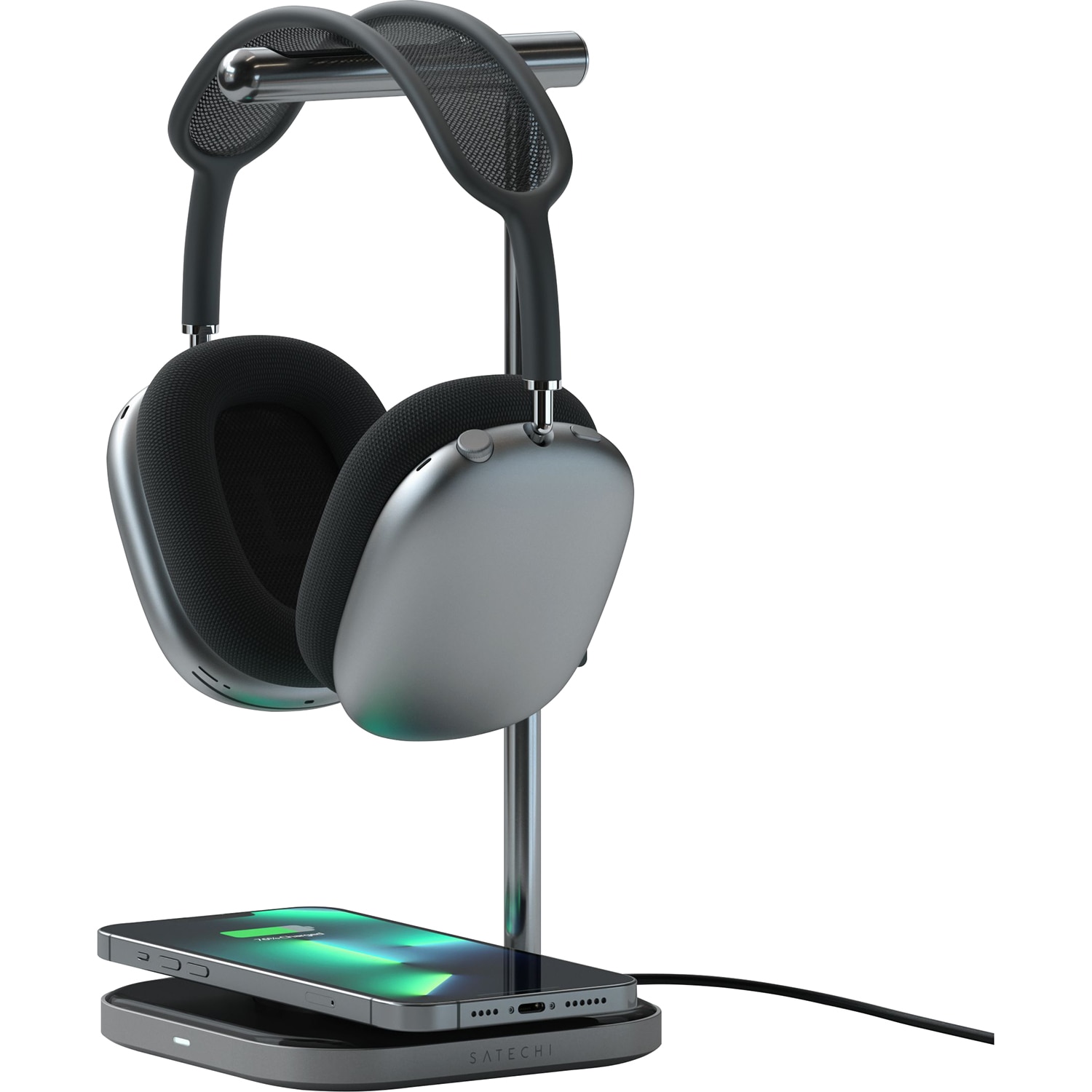 Satechi 2-IN-1 Headphone Stand with Wireless Charger Box