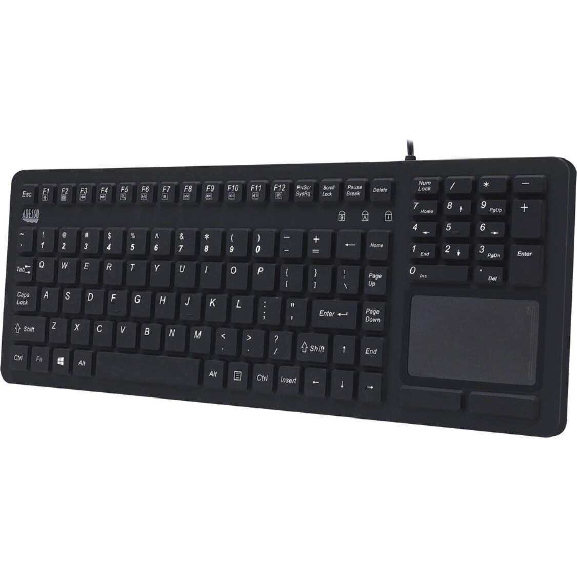 Adesso Waterproof Touchpad Keyboard White Silicone