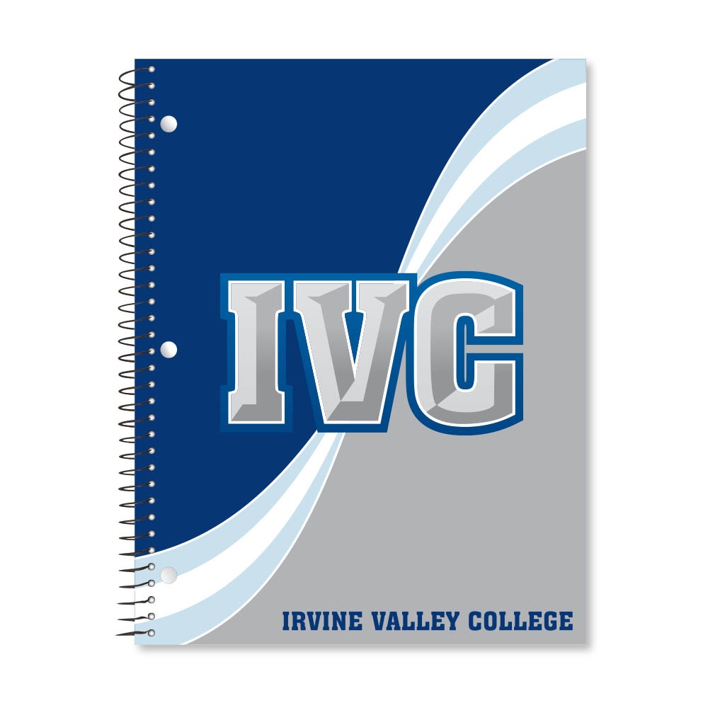 Digi Curve Divide 1 Subject 11"x8.5" 70 Count College Ruled Spiral Notebook