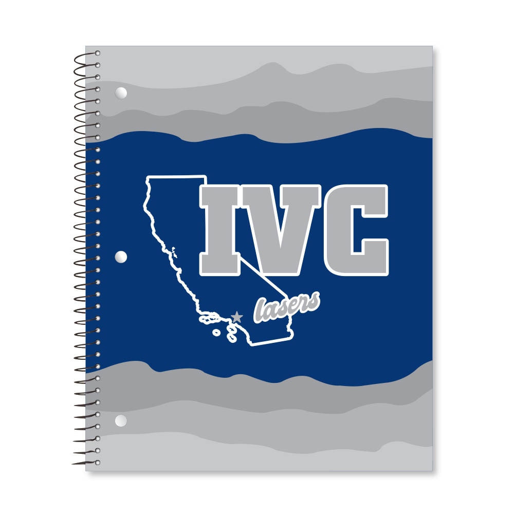 Digi State Outline 3 Subject 11"x9" College Ruled Spiral Notebook