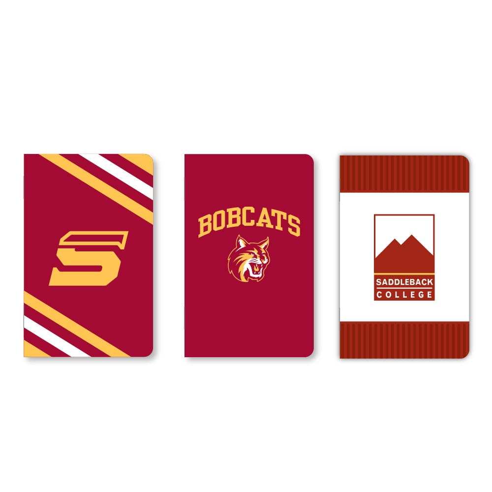 Set of 3 School Spirit Pocket Sized Mini Notebooks