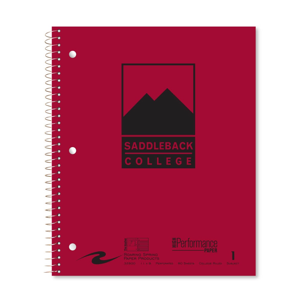 Roaring Premium 1 Subject Notebook, 8.5x11 College Ruled 20lb Paper, Pressboard Foil Cover