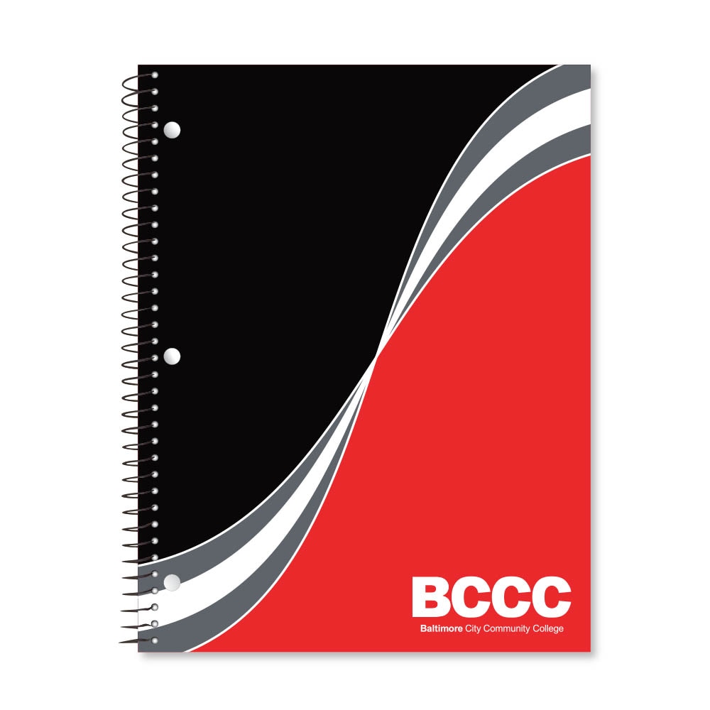 Digi Curve Divide 1 Subject 11"x8.5" 70 Count College Ruled Spiral Notebook