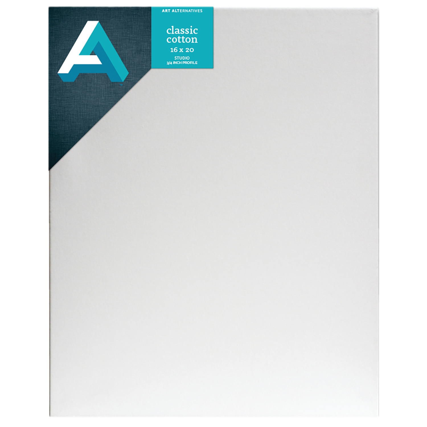 Art Alternatives Classic Cotton Stretched Canvas, Studio, .75" Profile, 16" x 20"