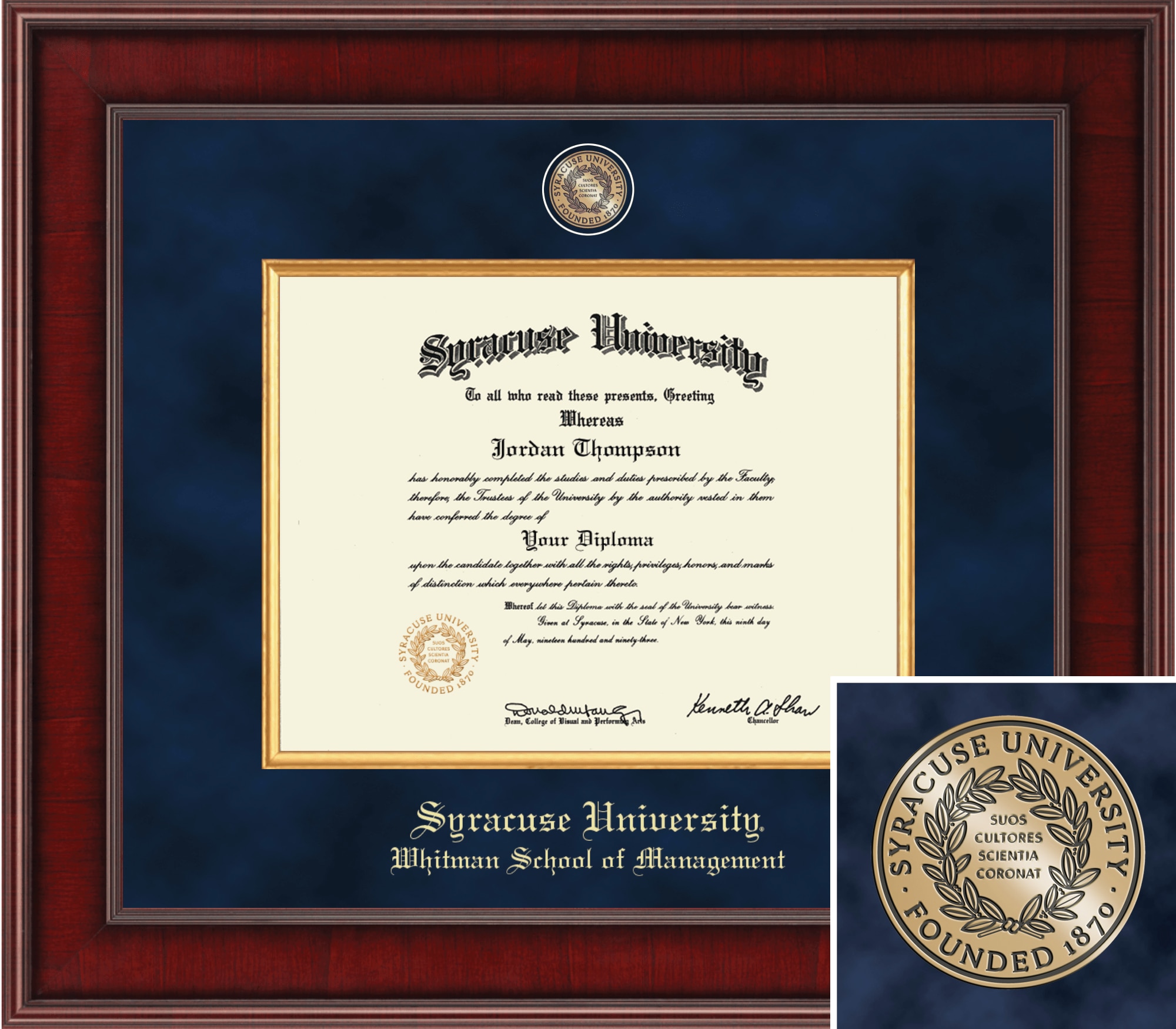 Church Hill Classics Presidential 8.5x11 Business Diploma Frame