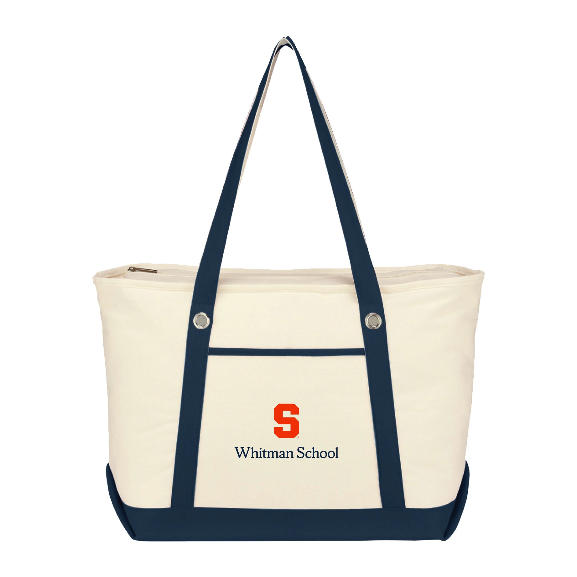 Syracuse University CTPZLG LG Canvas WHITMAN 12oz Tote Zip Top