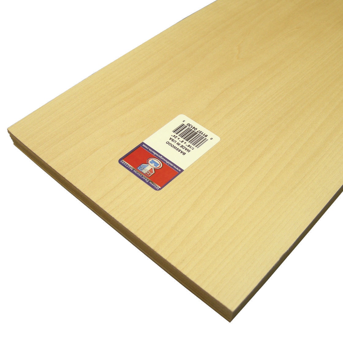 Midwest Basswood Sheet, 24" x 1/6" x 8"