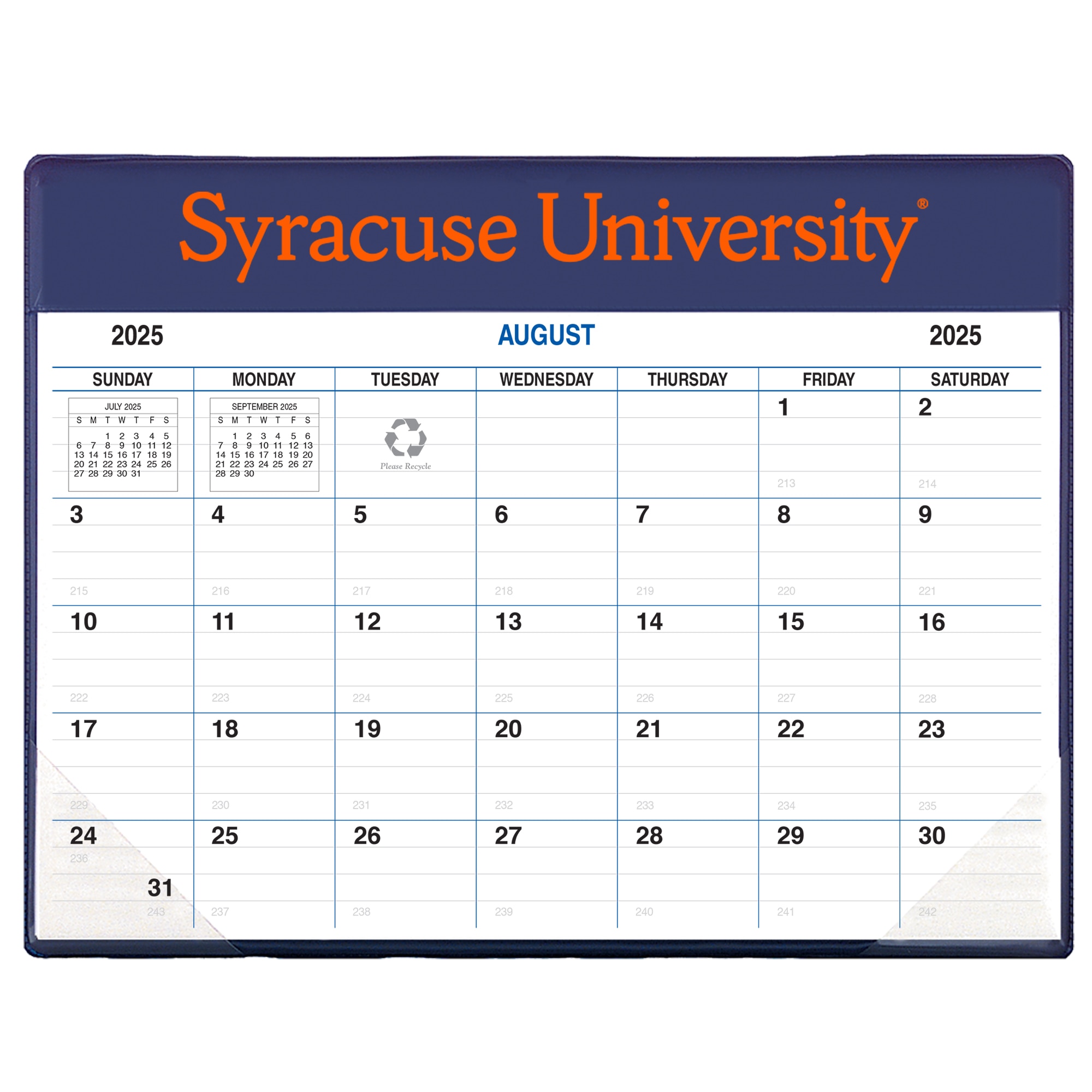 Payne 25-26 Imprinted Academic Calendar Pad Planner 8.5"x11"