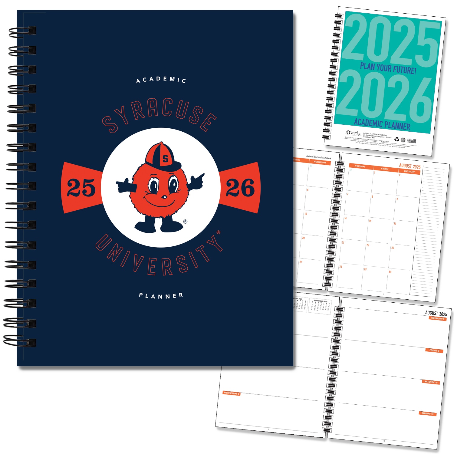 Traditional Mascot Hard Cover Imprinted Planner 25-26 AY 7x9