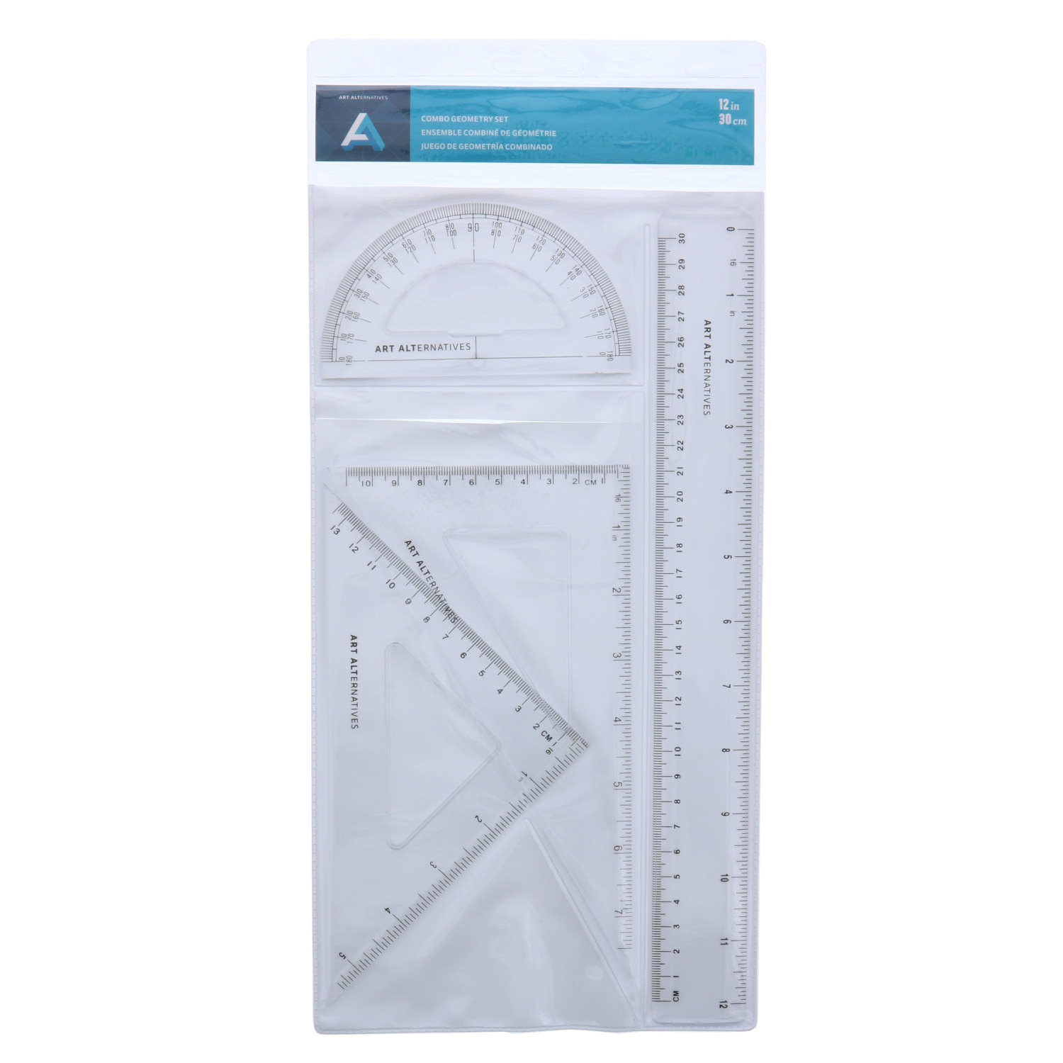 Ruler Combo 4Pc Set 12"