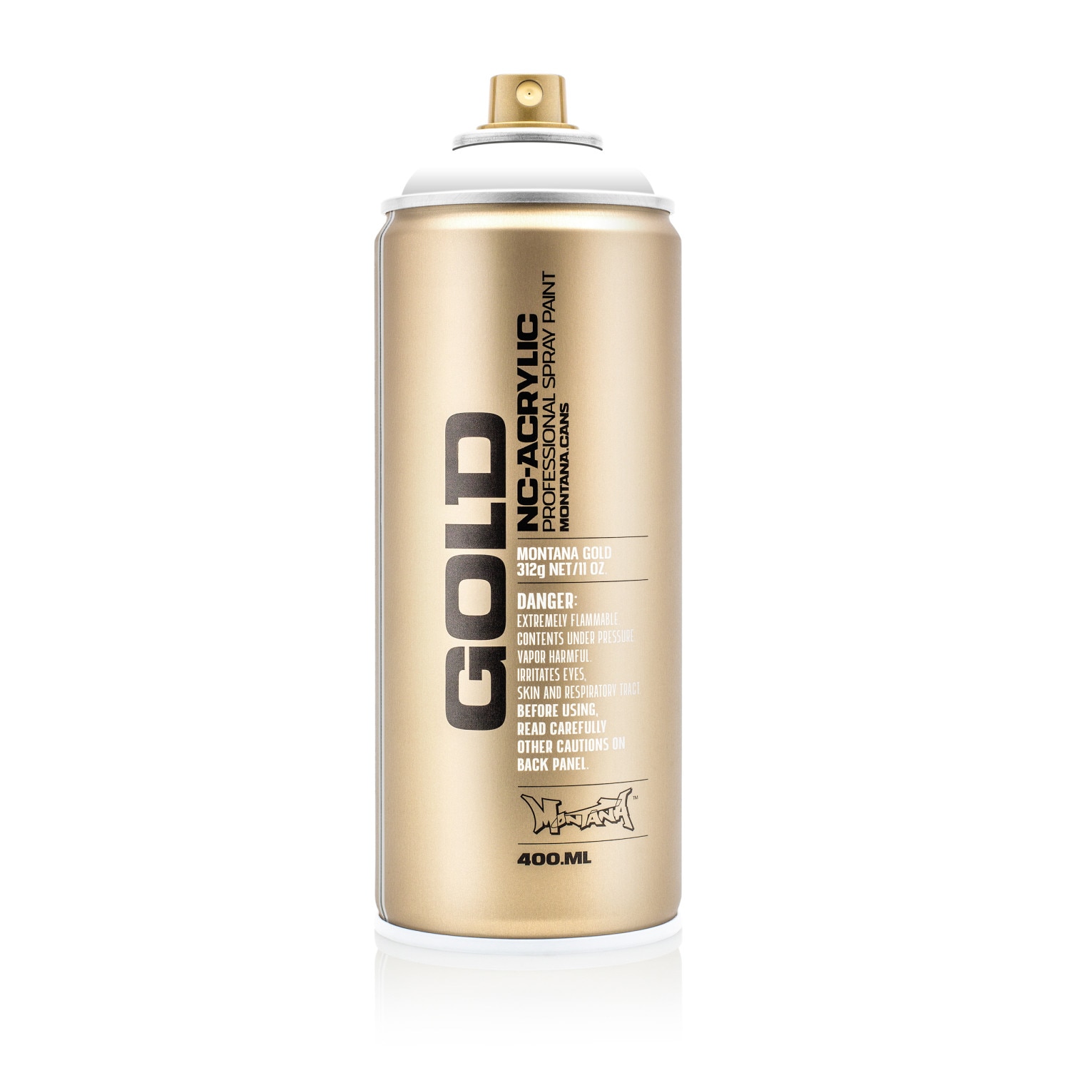 Montana Cans GOLD Spray Paint, 400ml, Shock Pure White