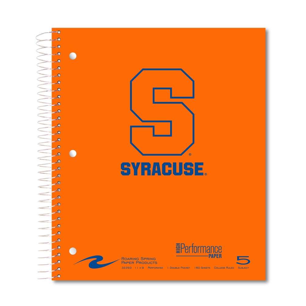 Roaring Premium 5 Subject Notebook, 8.5x11 College Ruled 20lb Paper, Pressboard Foil Cover