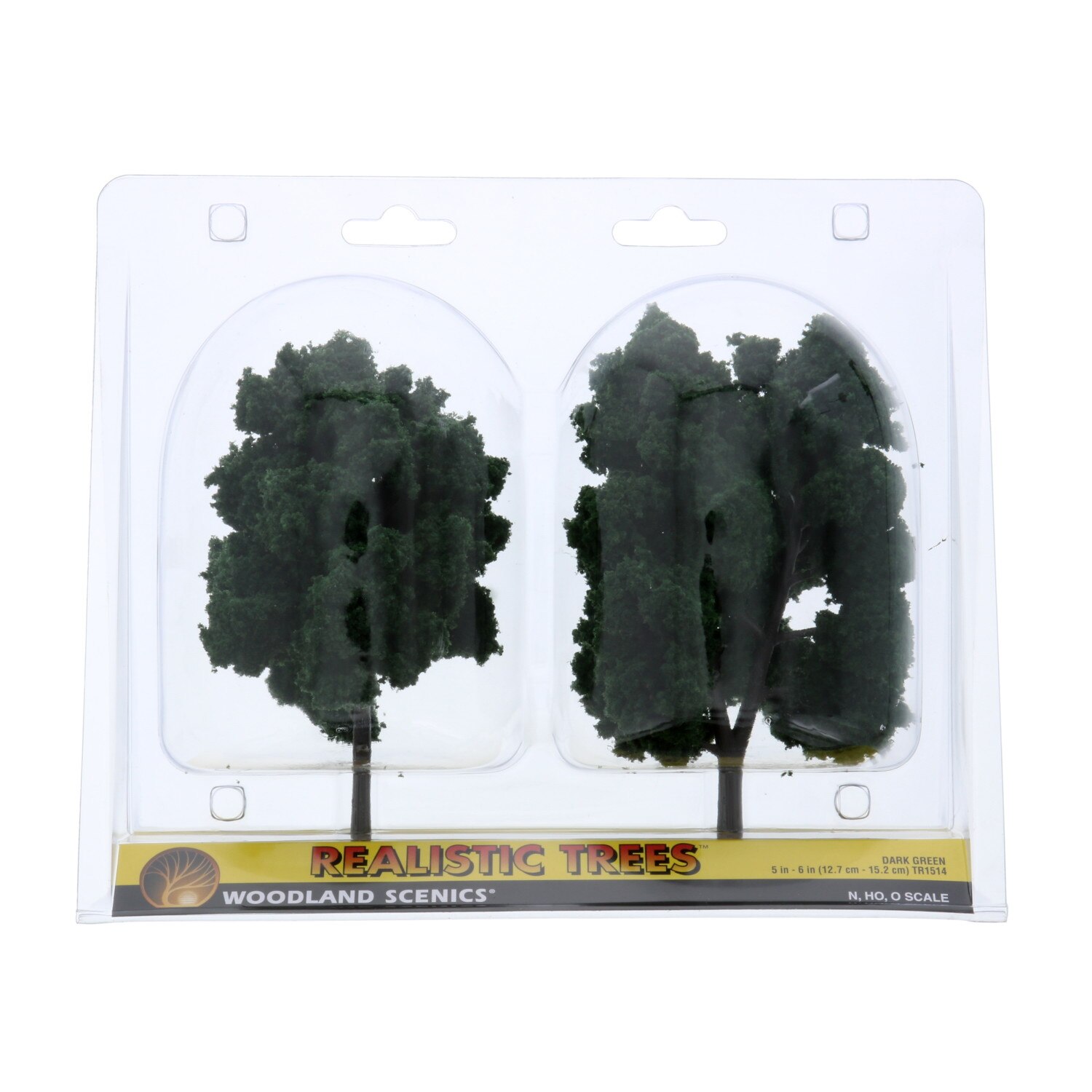 Ready Made Realistic Trees, 5" - 6" Dark Green (2/Pkg.)