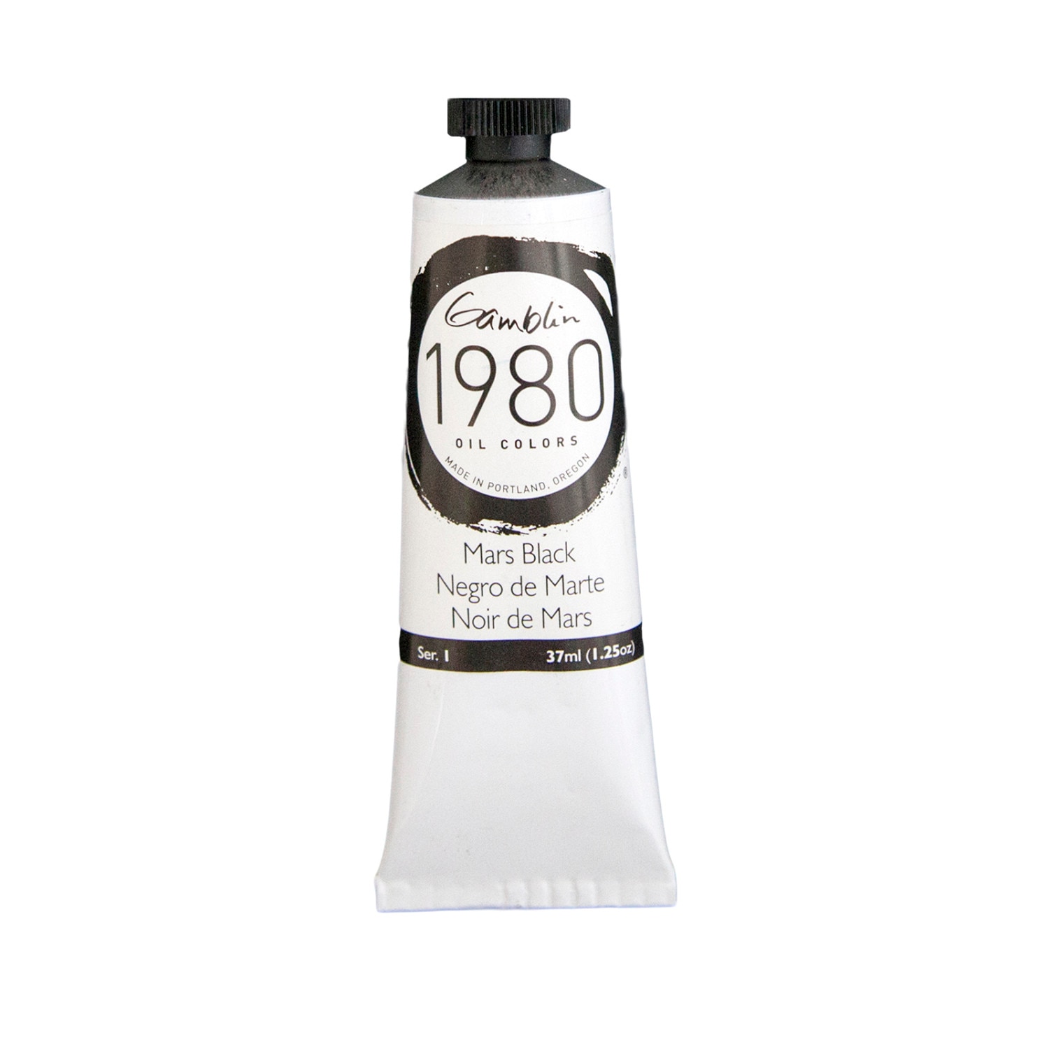 Gamblin 1980 Oil Color, 37ml, Mars Black