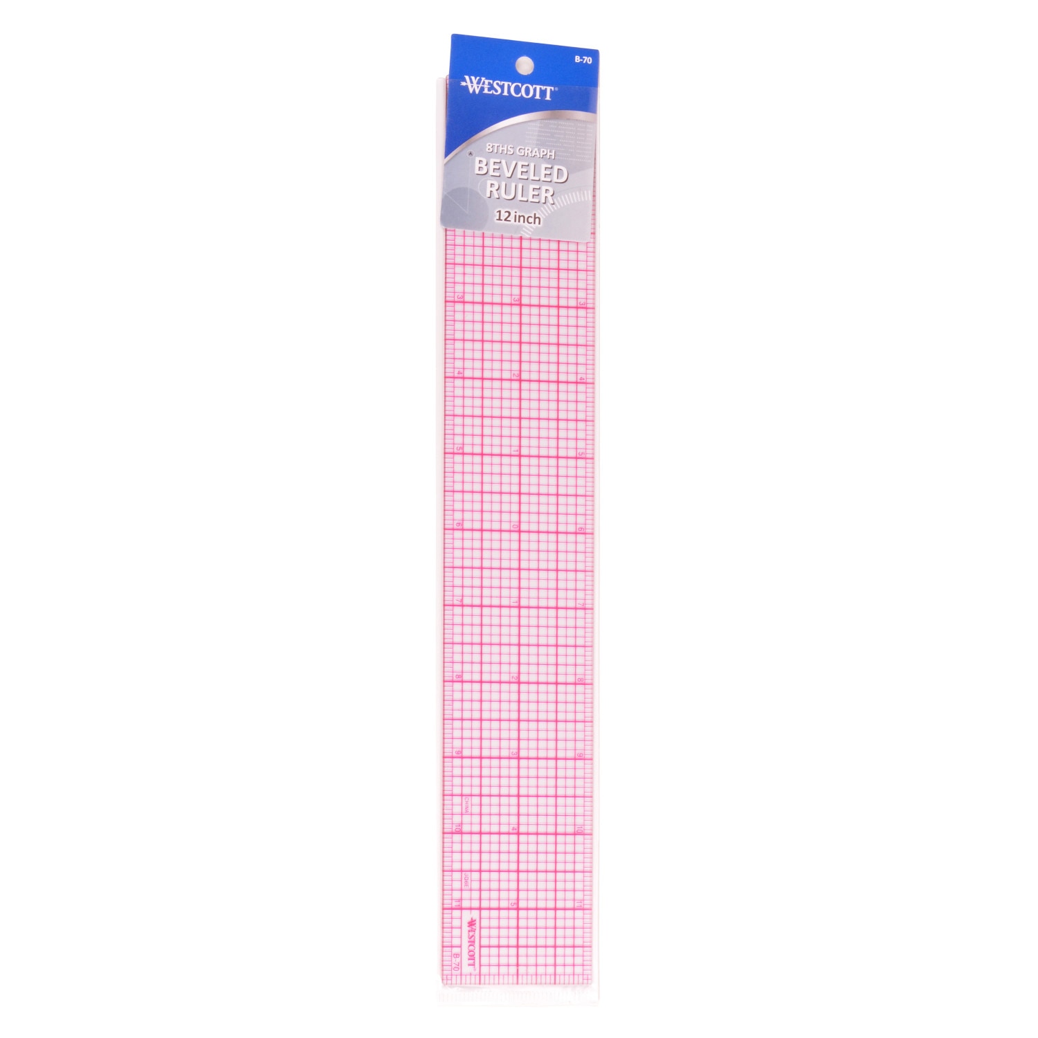 Westcott Plastic Ruler - 12" 8ths