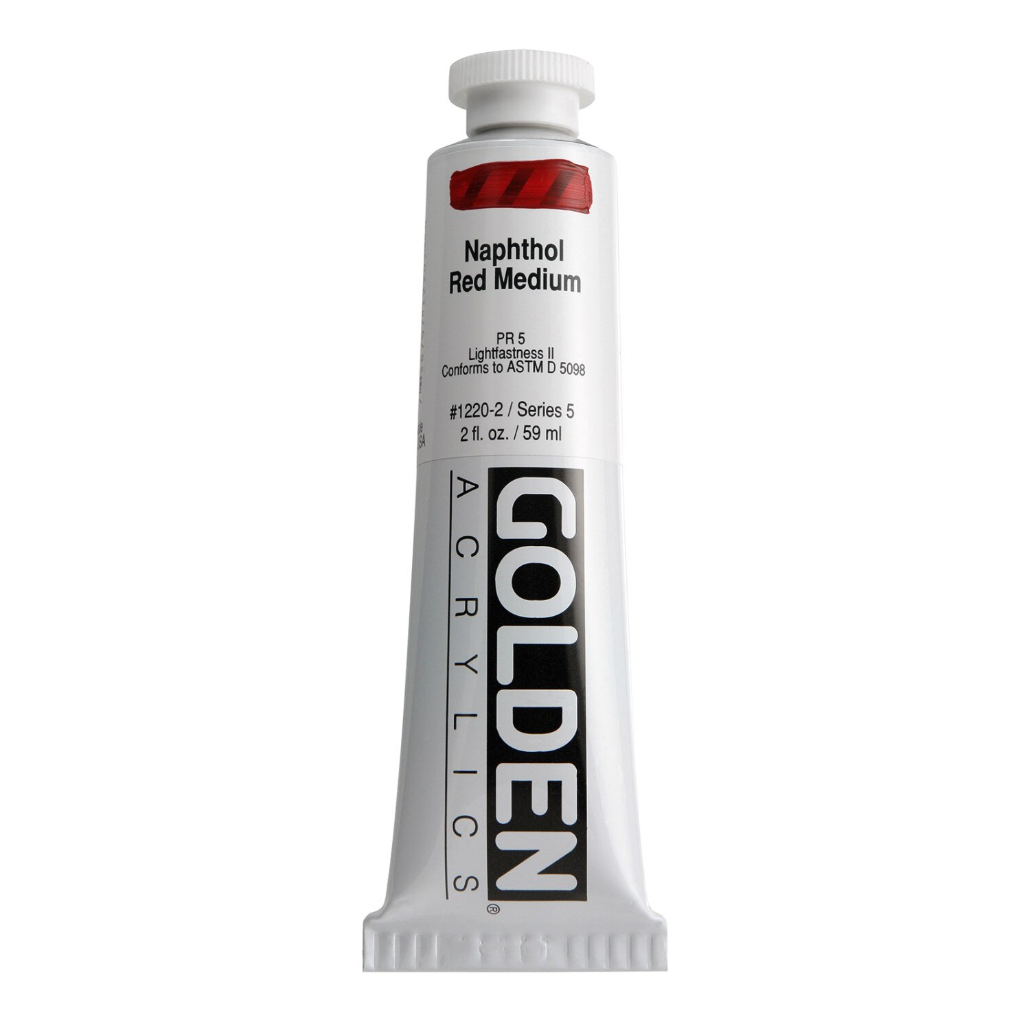 Golden(R) Heavy Body Acrylic, 2 oz., Naphthol Red Medium