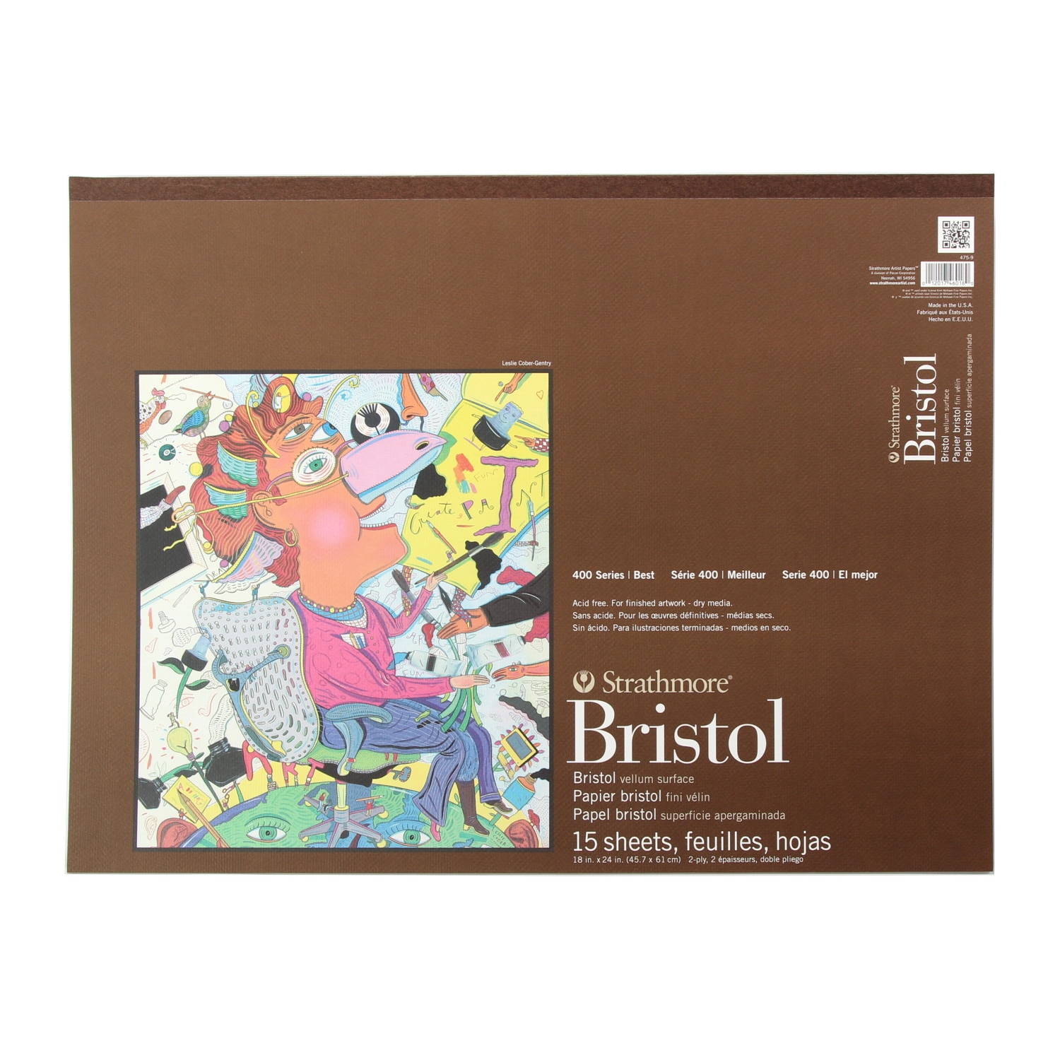 Strathmore Bristol Paper Pad, 400 Series, Vellum, 18" x 24"