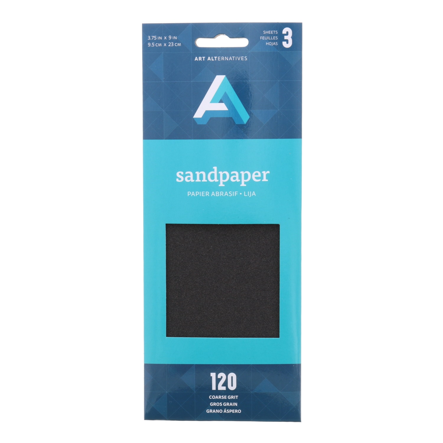 Art Alternatives Sandpaper Sheet, 3/Pkg., Coarse