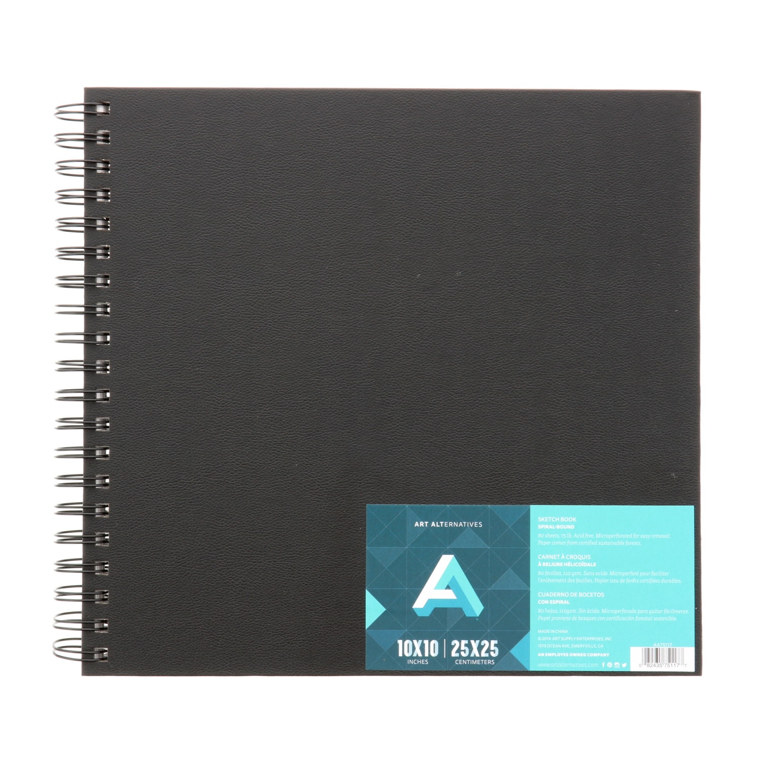 Sketchbk Wire Perf 10X10 (Black)