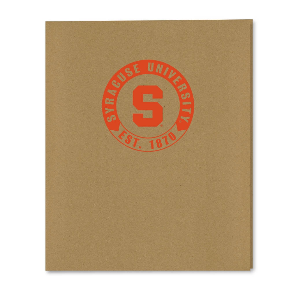 Recycled Emblematic Kraft 2 Pocket Folder, Classic