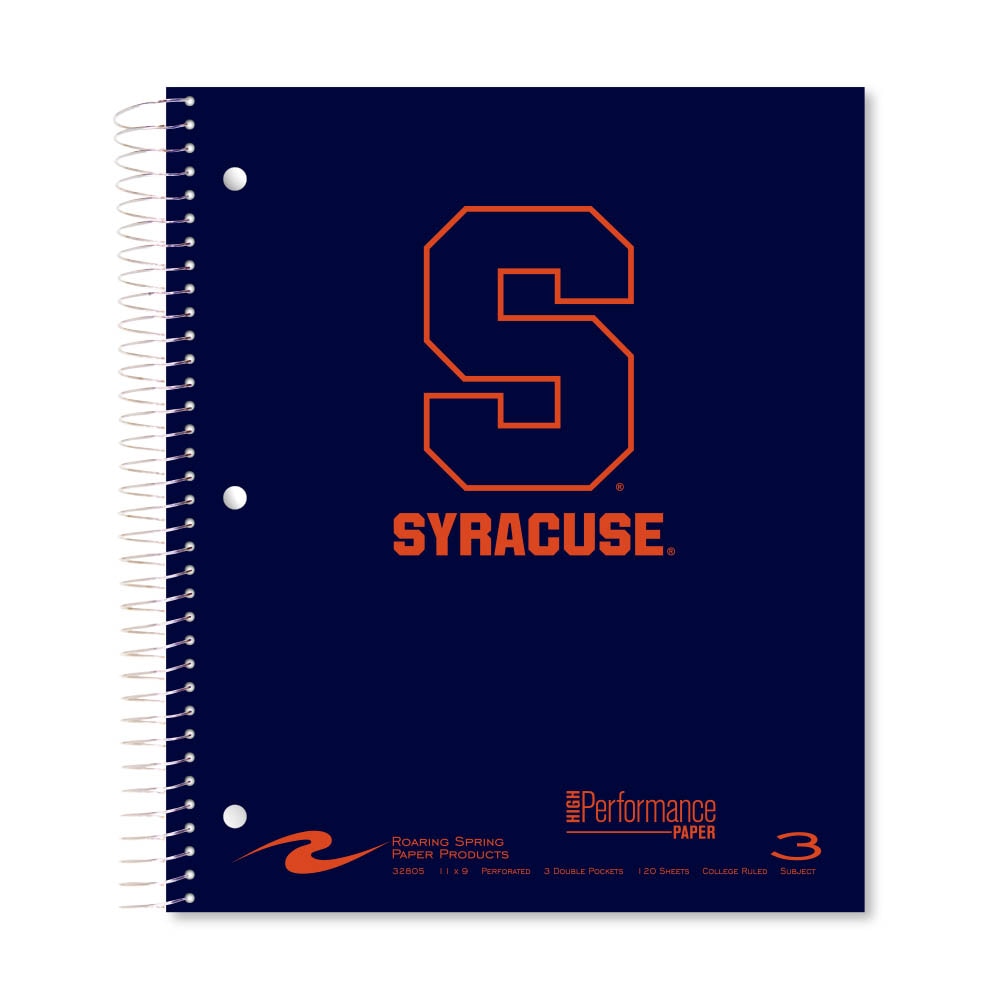 Roaring Premium 3 Subject Notebook, 8.5x11 College Ruled 20lb Paper, Pressboard Foil Cover