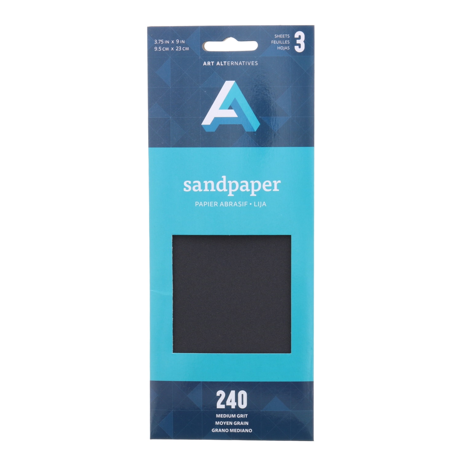 Art Alternatives Sandpaper Sheet, 3/Pkg., Medium