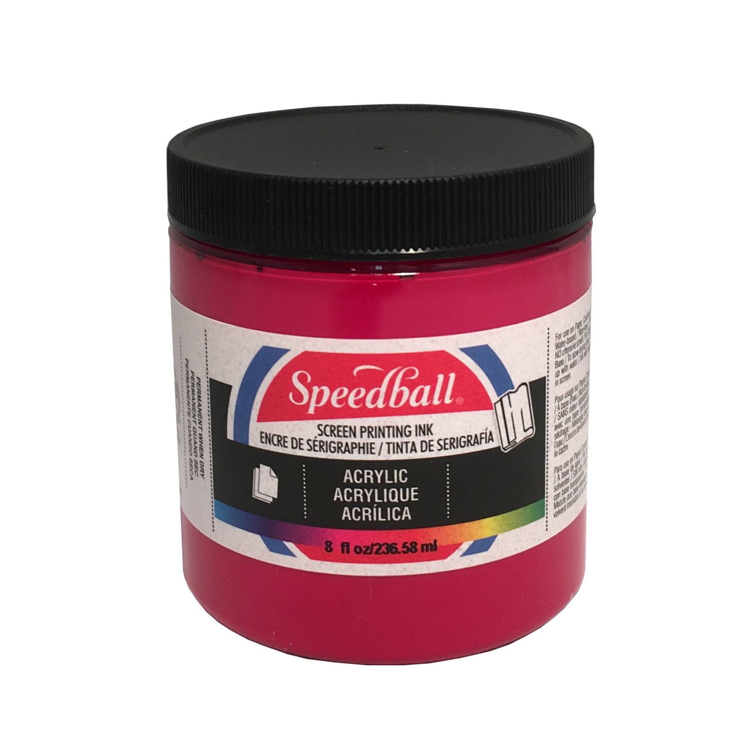 Speedball Permanent Acrylic Screen Printing Ink, 8 oz., Process Magenta