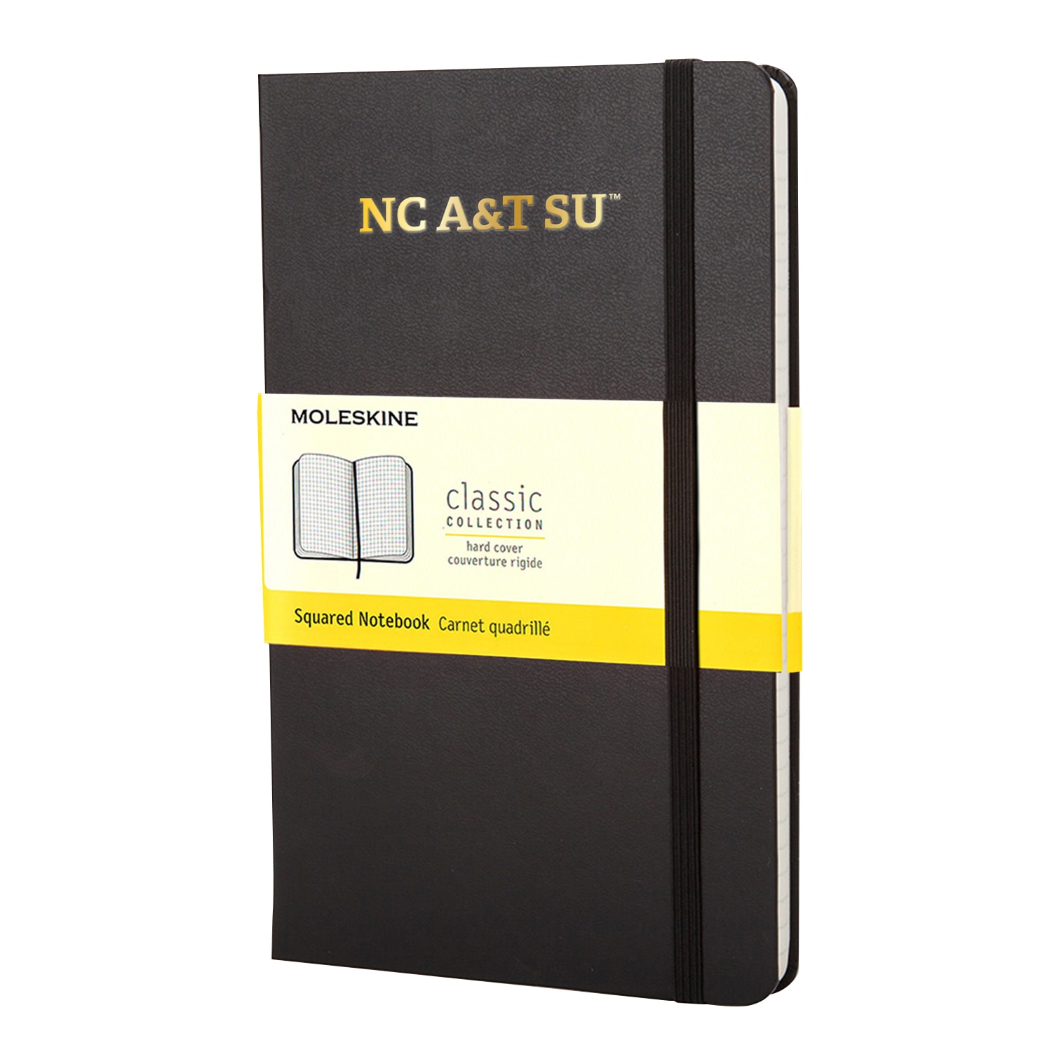 Moleskine Large Black Square School Name Foil Journal