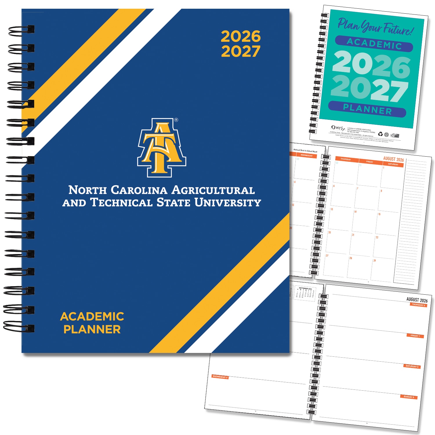 Spirit Wordmark Hard Cover Imprinted Planner 26-27 AY 7x9