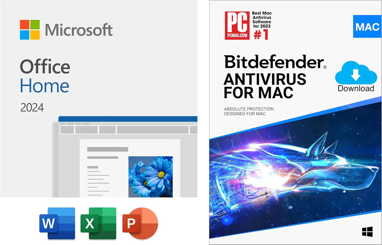 Microsoft Office Home 2024 w/Bitdefender AntiVirus - Mac