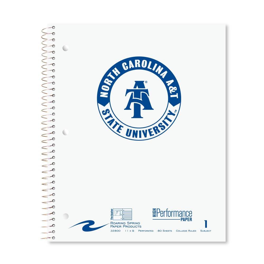 Roaring Premium 1 Subject Notebook, 8.5x11 College Ruled 20lb Paper, Pressboard Foil Cover