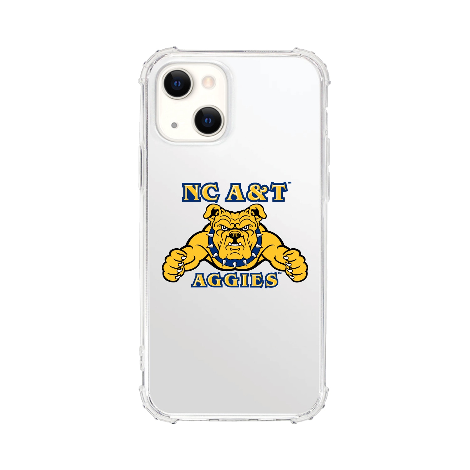 North Carolina A&T State University  - Clear Tough Edge Phone Case, Classic V1 - iPhone 14