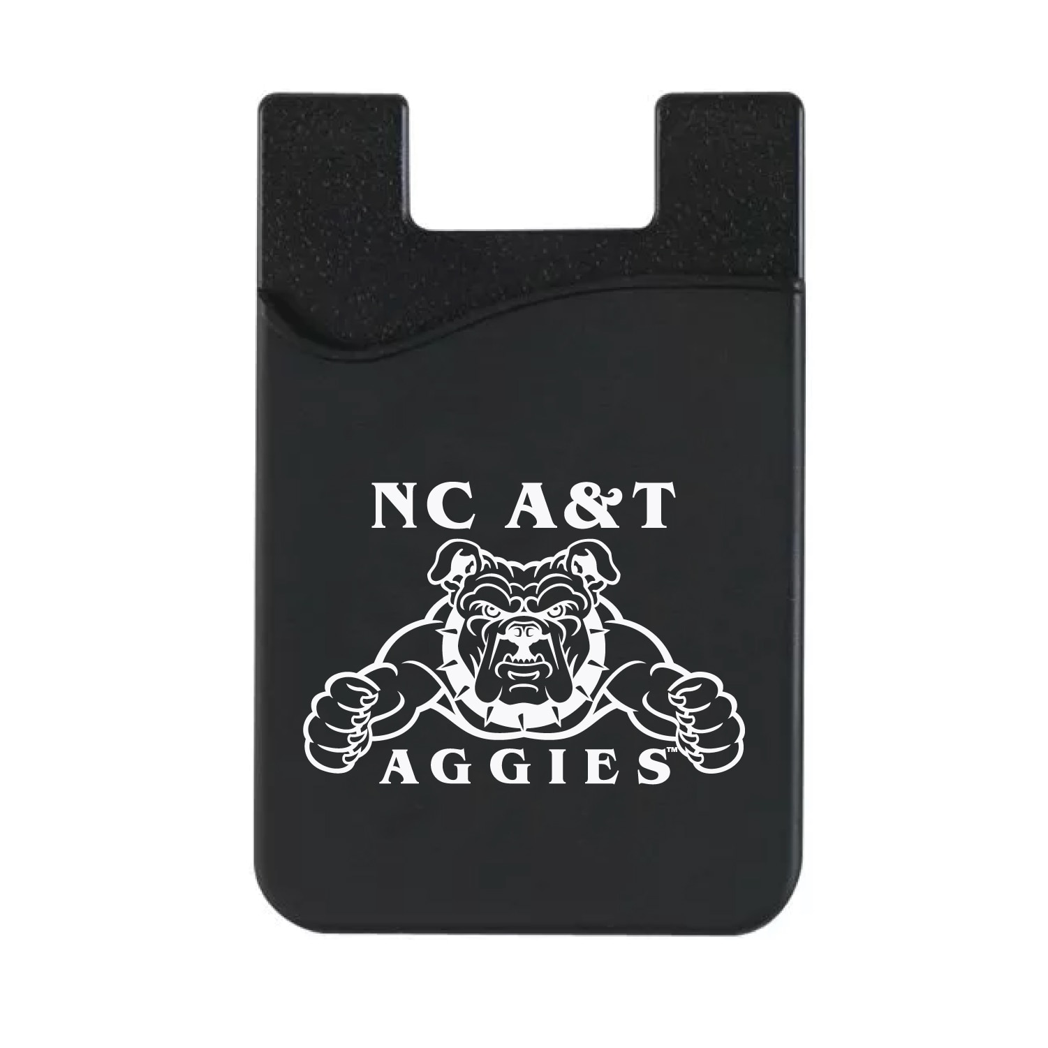 North Carolina A&T State University  - Black Leather Wallet Sleeve (Top Load), Classic V1