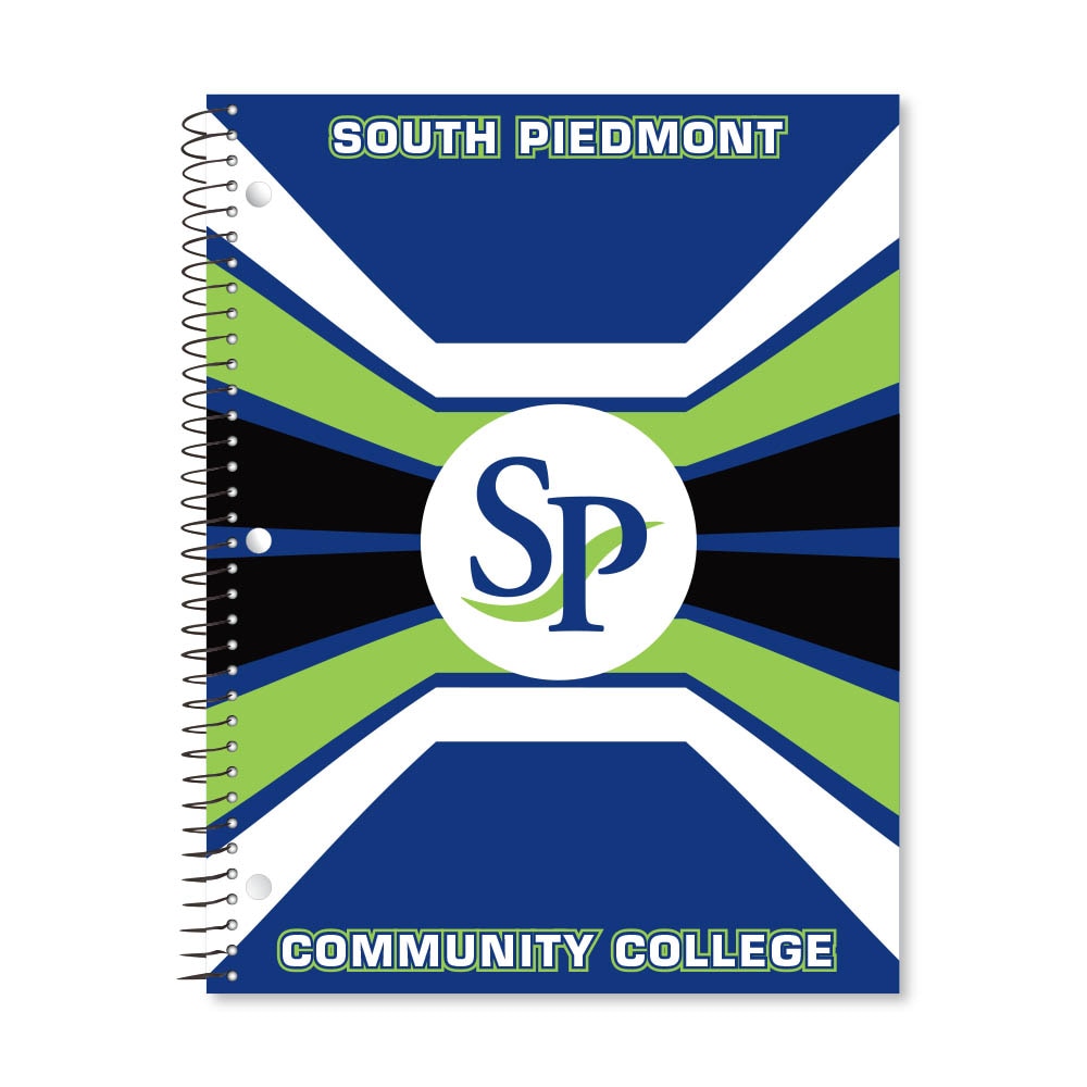 Digi Color Warp 1 Subject 11"x8.5" 70 Count College Ruled Spiral Notebook