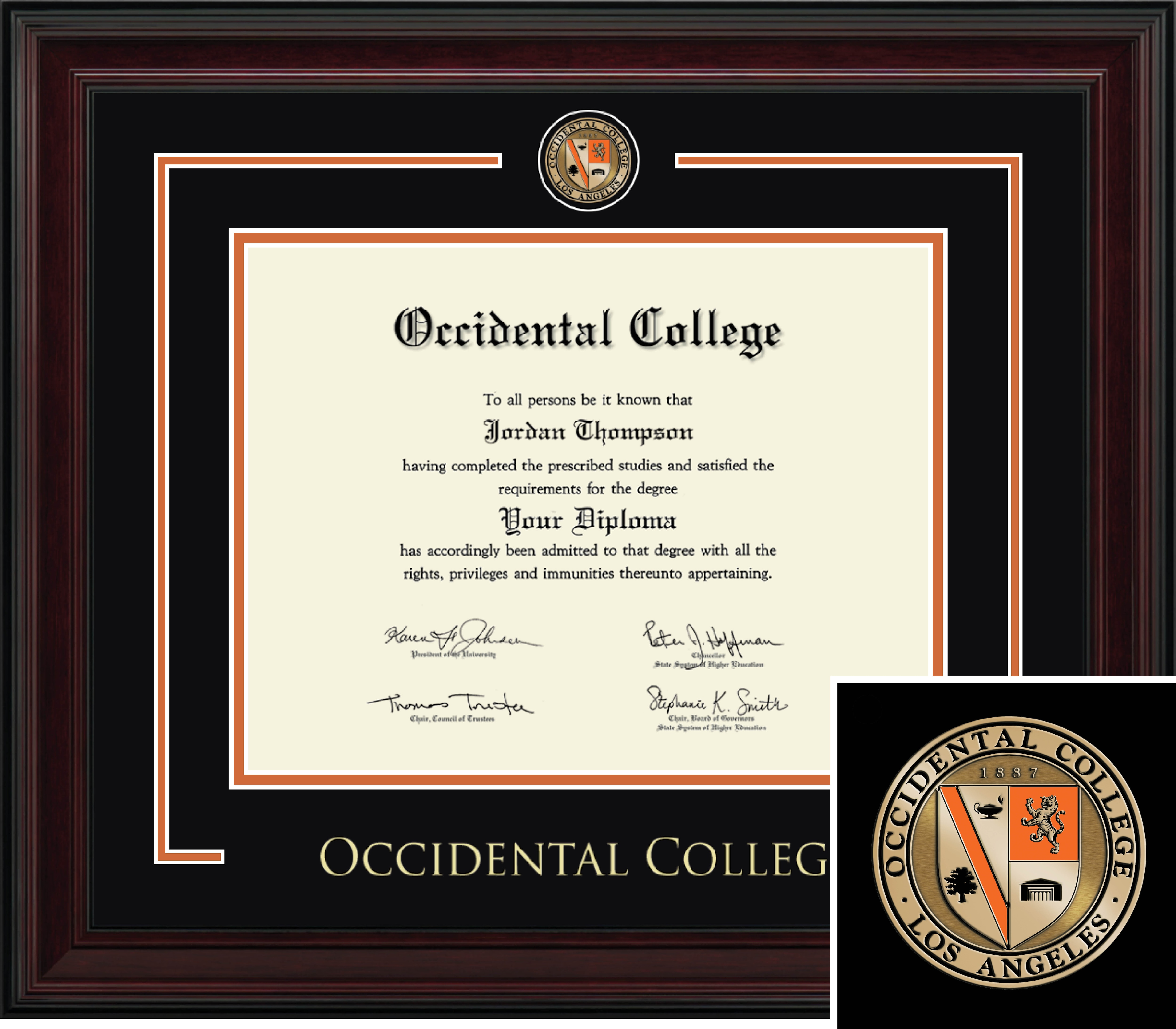Church Hill Classics Showcase 8.5x11 Cherry Diploma Frame