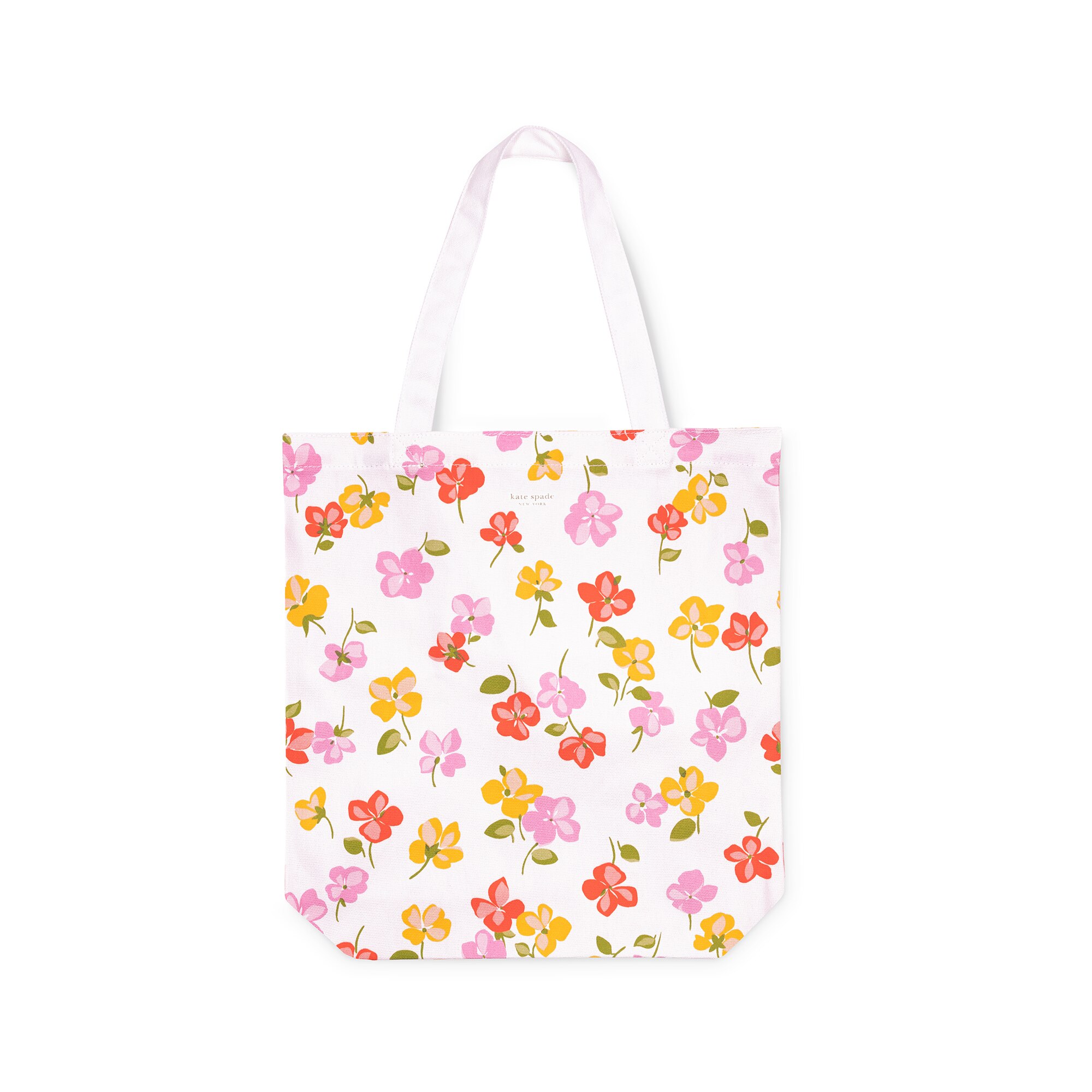 kate spade new york Canvas Book Tote Spring Pansies