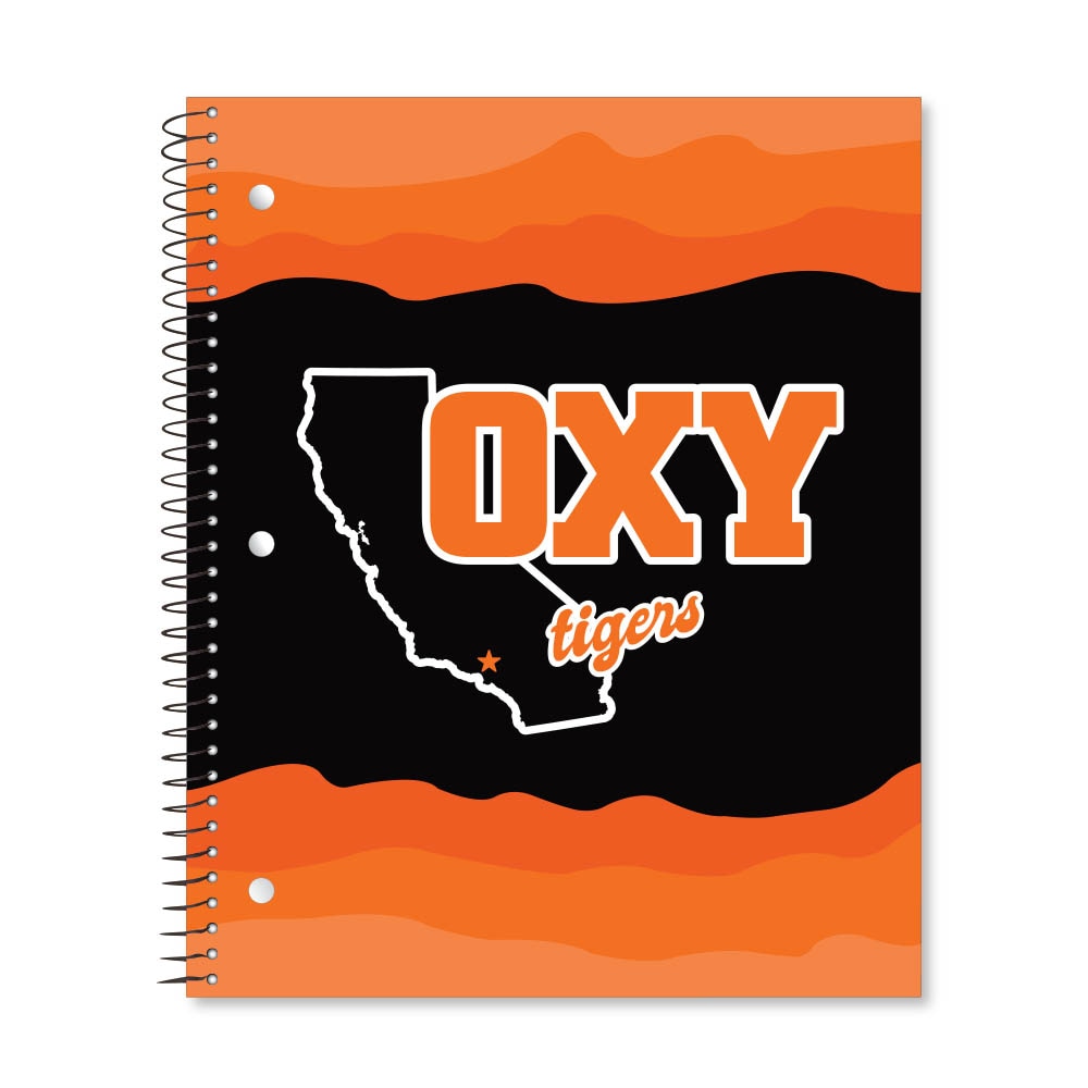 Digi State Outline 3 Subject 11"x9" College Ruled Spiral Notebook