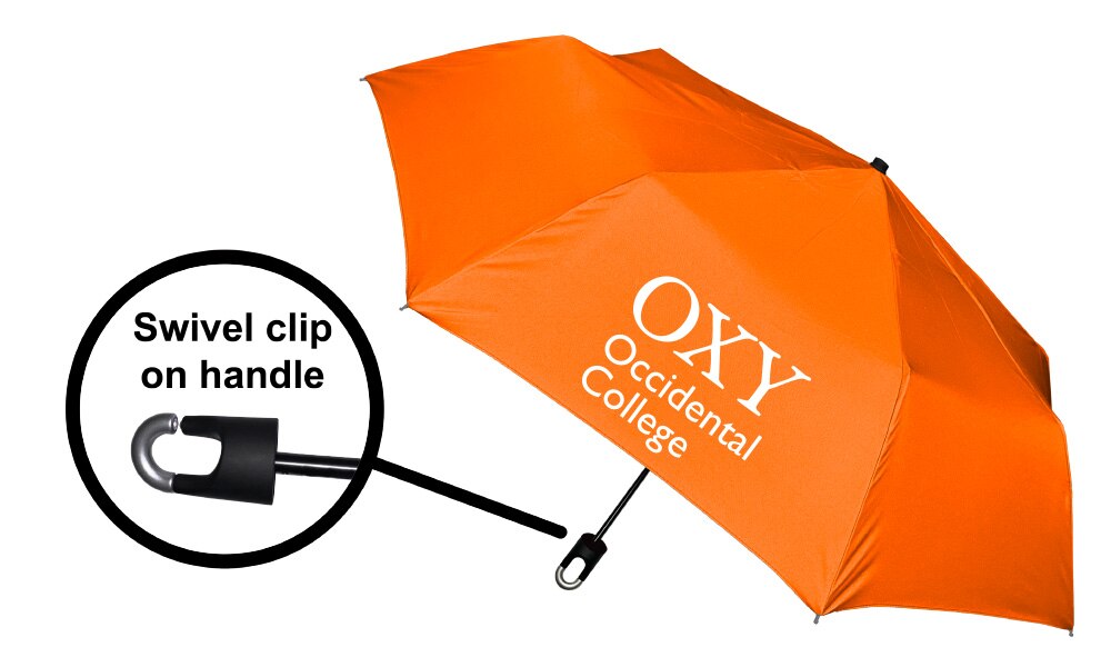 Storm Clip Mini Folding Emblematic Solid Umbrella 42" Coverage