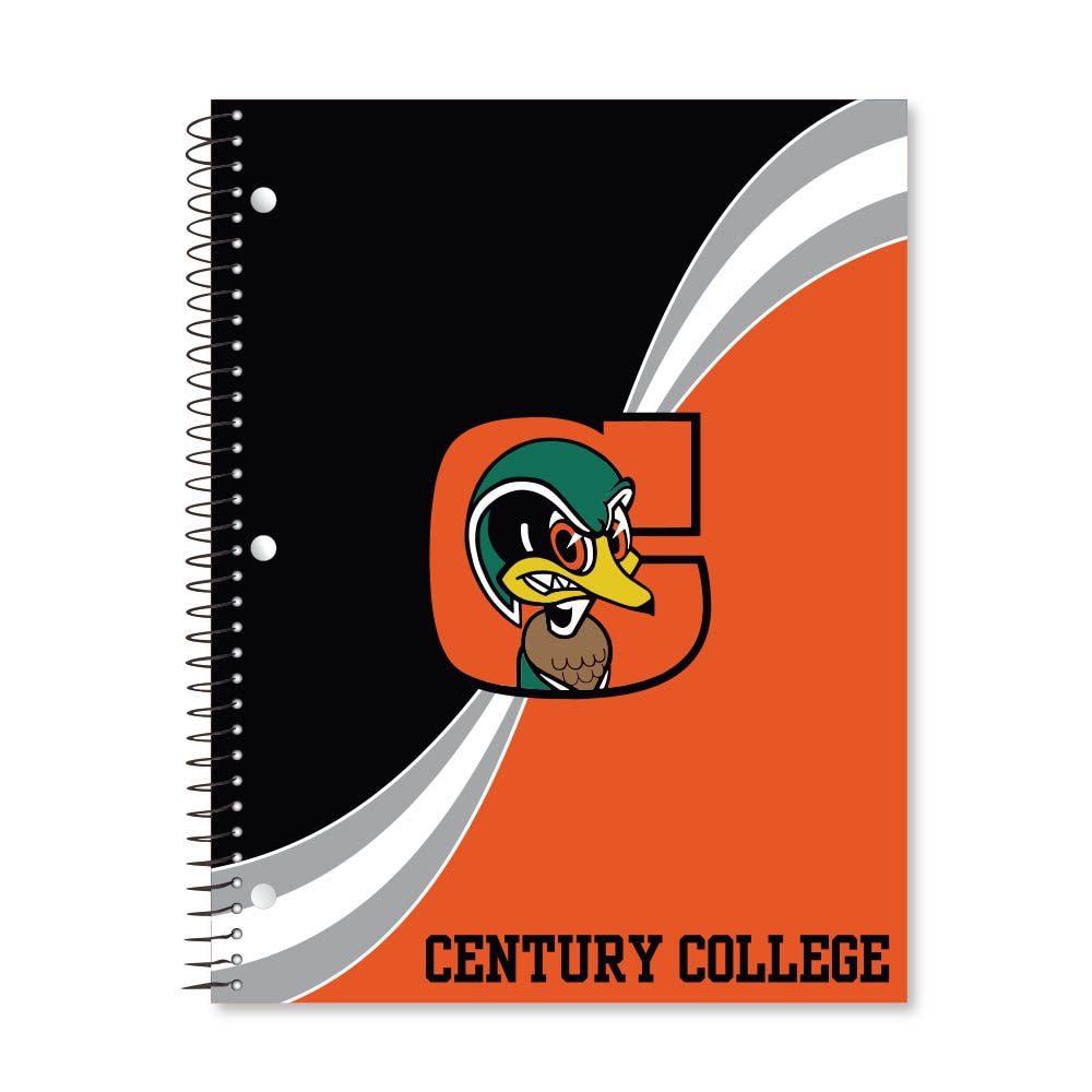 Digi Curve Divide 1 Subject 11"x8.5" 70 Count College Ruled Spiral Notebook