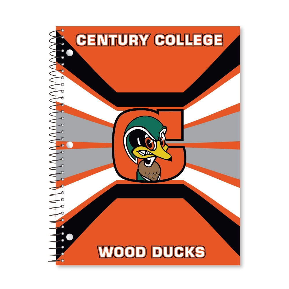 Digi Color Warp 1 Subject 11"x8.5" 70 Count College Ruled Spiral Notebook