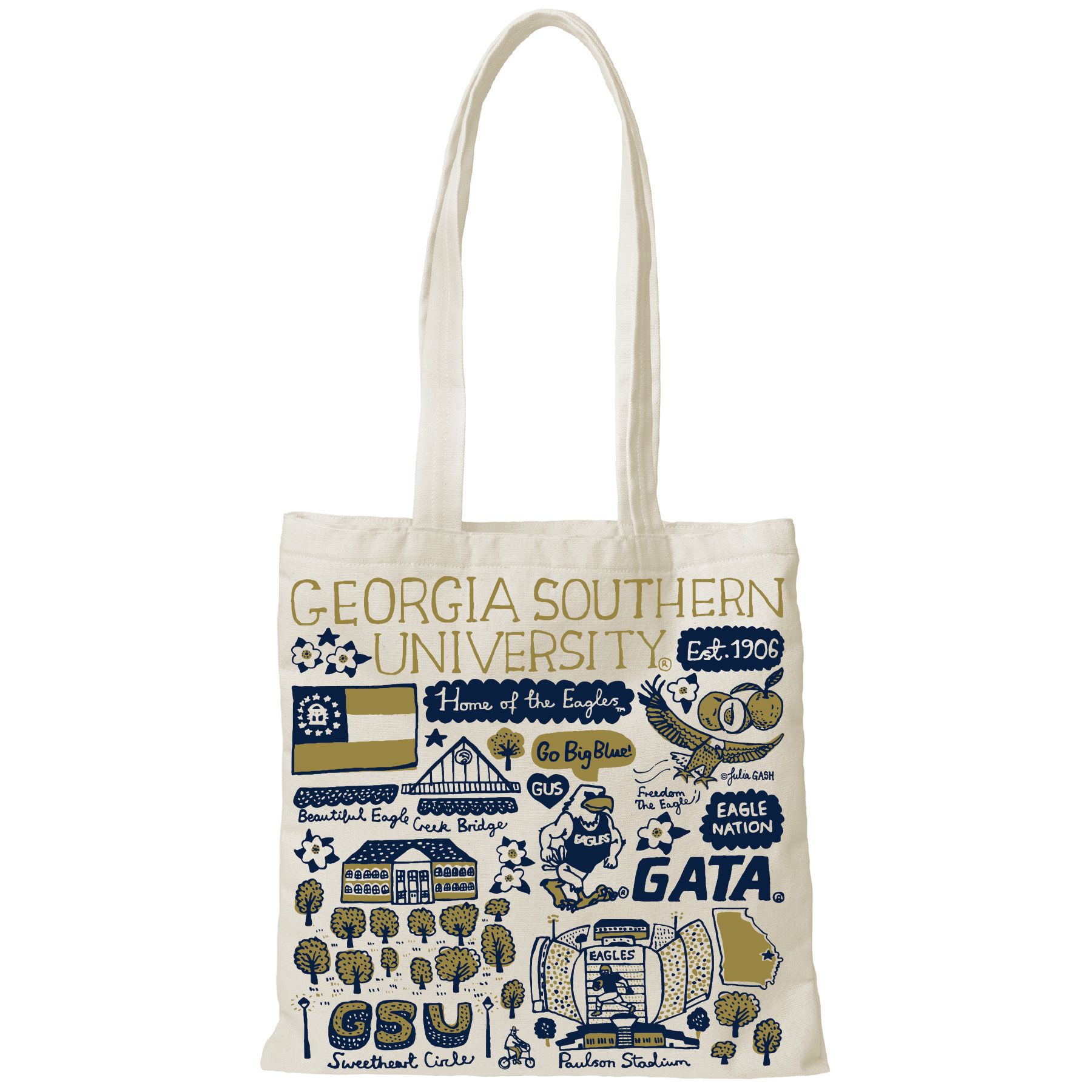 Georgia Southern Eagles Julia Gash Slim Canvas Tote