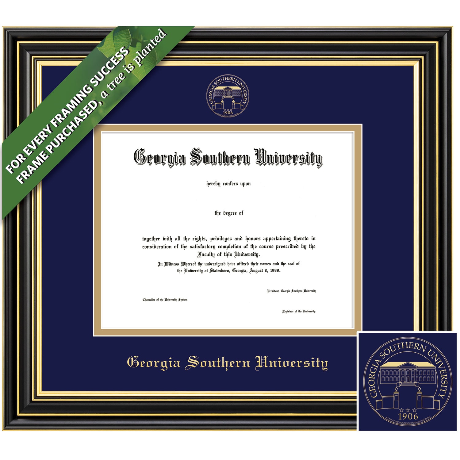 Framing Success 12 x 15 Prestige Gold Embossed School Seal Associates Bachelors Diploma Frame