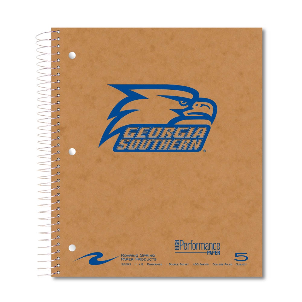 Roaring Premium 5 Subject Notebook, 8.5x11 College Ruled 20lb Paper, Pressboard Foil Cover