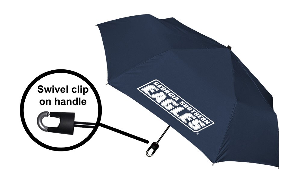 Storm Clip Mini Folding Emblematic Solid Umbrella 42" Coverage