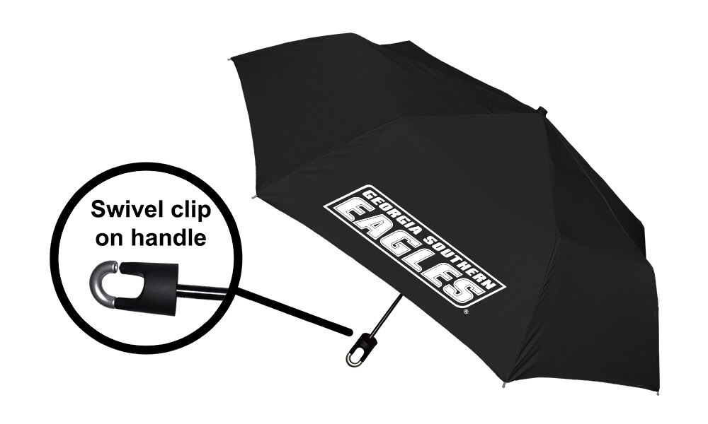 Storm Clip Mini Folding Emblematic Solid Umbrella 42" Coverage