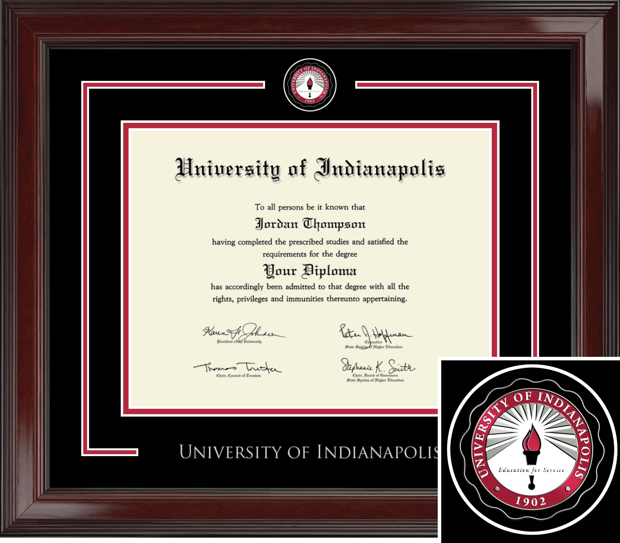 Church Hill Classics Showcase 8.5x11 Cherry Diploma Frame
