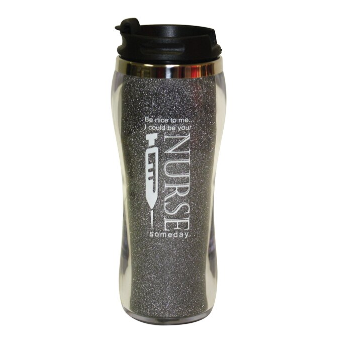 Nurse's Be Nice Glitter Tumbler