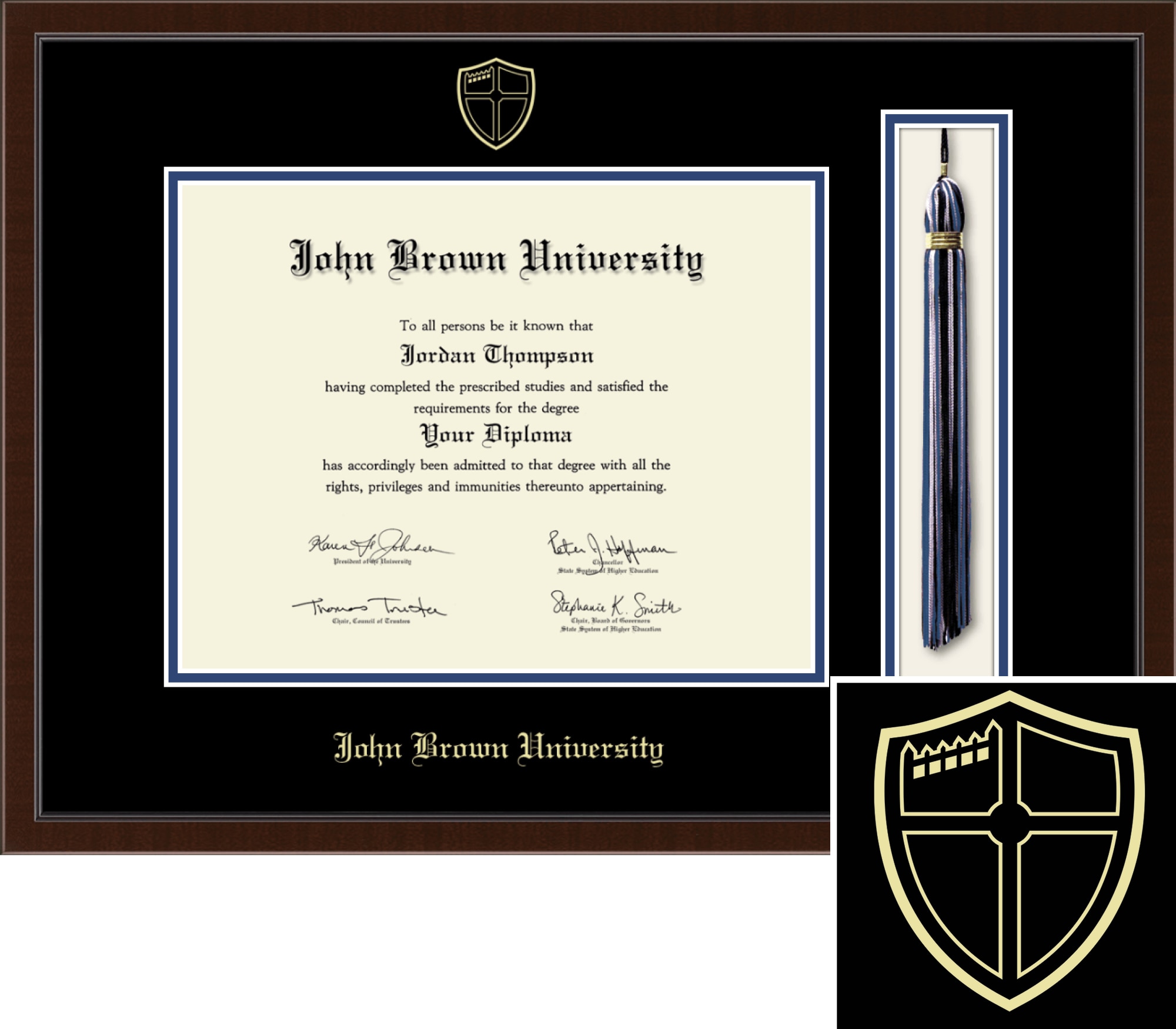 Church Hill Classics Tassel 8.5x11 Walnut Diploma Frame